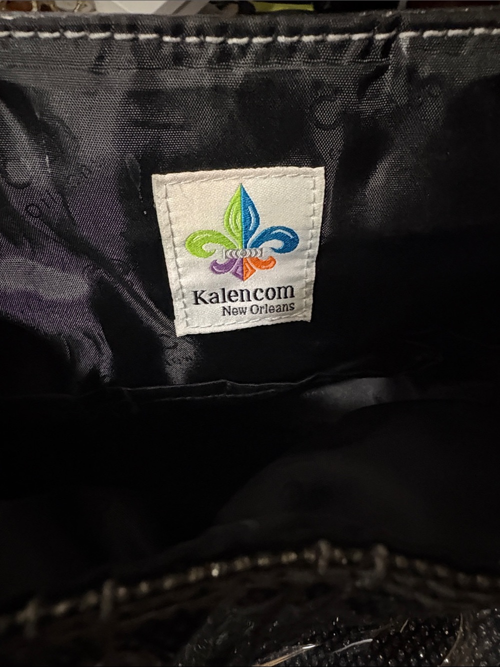 Kids Black Bottoms with Multicolor Fleur-de-Lis Accent